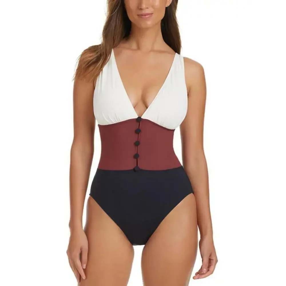 Bleu Rod Beattie Women's Multicolor Standard Shoulder Button One Piece 10